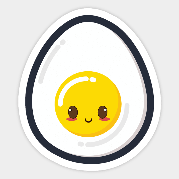 Cute Egg Sticker by OUSTKHAOS